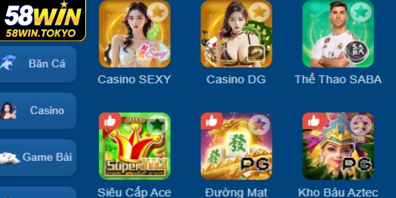 Bắn cá đổi thưởng 58WIN siêu hấp dẫn thu hút game thủ tham gia