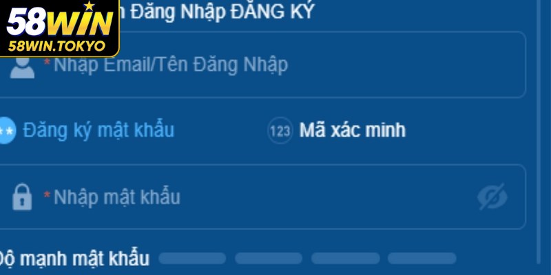 Hướng dẫn trải nghiệm 58WIN với các bước đăng ký đơn giản