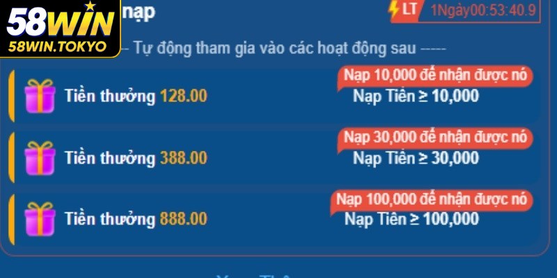 Quy trình nạp tiền 58WIN cần lưu ý những gì